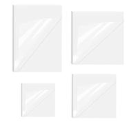luoshaPUCY Transparent Sticky Notes, 200 Pcs Clear Self-Stick Note Pads Set 4 Sizes Waterproof Self-Adhesive Removable Tracing Paper Sticky Notes as Book Tabs Classify Files Tabs Flags Sticky Tabs
