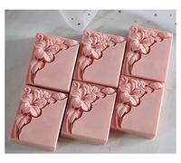 LUOSHUAI Soap Mould Floral Soap Mold Rectangle Blossom Flower Soap Making Mould For Cold Process Soap Making Aroma Resin Plaster Crafts Molds Soap Making Supplies