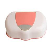 LUOSHUAI Tissue Box Holder Plastic Wet Wipes Family Storage Case Box Paper Towel Holder Refillable Container 80 Sheets Pink/green/orange/yellow Tissue Holder (Color : Orange)