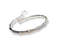 luoshuangfei Ladies bracelet, bamboo peace bracelet, copper plated silver solid bracelet, young model for girlfriend, open bracelet.