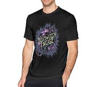 LUOTANGWI Killswitch Engage T Shirt Men's Fashion Cotton Crew Neck Short Sleeve Tunics Black (Medium)