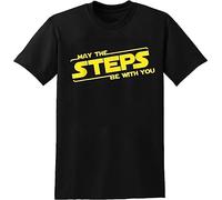 LUOTANGWI Narcotics Anonymous T-Shirt May The Steps Be with You NA T-Shirt Unisex Male Cotton Short Sleeve Men Tops T-Shirt Black (X-Large)