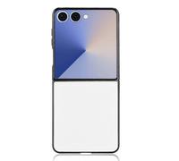 LUOTANL Business Case for Samsung Galaxy Z Flip 7, Crocodile Texture Leather Cove Light Ultra -Thin Soft Edge Drop Protection Cases,White,Flip 7