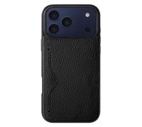 LUOTANL Genuine Leather Case for iPhone 17 Pro Max/17 Pro/Air/17, Classic Business Case with Card Slot, Slim Protective Cover,Black,17