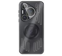 LUOTANL Metal Case for HuaWei Pura 80 Ultra/80 Pro/80 Pro+/80, Magnetic Aviation Alloy Case Lens Protection Ventilate Hollow Back Hard Shell,Black,80 Ultra