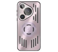 LUOTANL Metal Case for HuaWei Pura 80 Ultra/80 Pro/80 Pro+/80, Magnetic Aviation Alloy Case Lens Protection Ventilate Hollow Back Hard Shell,Purple,80 Ultra