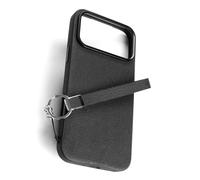 LUOTANL Noble Case for iPhone 17 Pro Max/17 Pro/Air/17, Luxury Genuine Leather Slim Wristband Magnetic Case Wireless Charging Shockproof Cover,Black,17 Pro Max