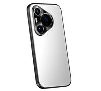 LUOTANL Shockproof Case for HuaWei Pura 80 Ultra/80 Pro/80 Pro+/80, Metal Camera Protection Matte Electroplated PC Case Anti-Fingerprint Ultra Thin Light Shell,Silver,80 Pro