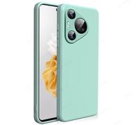 LUOTANL Shockproof Case for HuaWei Pura 80 Ultra/80 Pro/80Pro+/80, Liquid Silicone Camera Protection Cover Minimalist Matte Soft Slim Shell,Green,80