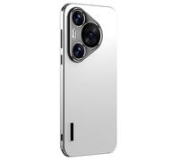LUOTANL Slim Case for HuaWei Pura 80 Ultra/80 Pro/80 Pro+/80, Metal Lens Protection Shockproof Back Shell Stylish Sweat Resistant Case,White,80 Pro