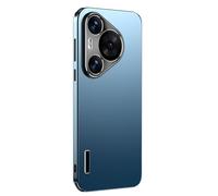LUOTANL Slim Case for HuaWei Pura 80 Ultra/80 Pro/80 Pro+/80, Metal Lens Protection Shockproof Back Shell Stylish Sweat Resistant Case,Blue,80