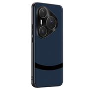 LUOTANL Stylish Case for HuaWei Pura 80 Ultra/80 Pro/80 Pro+/80, Metal Lens Protection Shockproof Vegan Leather Cover Ultra Thin and Light Shell,Blue,80 Pro