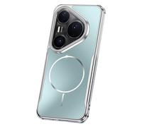 LUOTANL Ultra-Thin Case for HuaWei Pura 80 Ultra/80 Pro/80 Pro+/80, Magnetic Cool Electroplated Camera Protection Cover Bumper Shockproof Shell,Green,80 Ultra