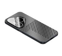 LUOTANL Ultrathin Case for HuaWei Pura 80 Ultra/80 Pro/80 Pro+/80, Deluxe Camera Full Protection Kevlar Back Case Light Shockproof Shell,Black,80 Pro