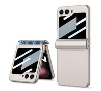 LUOTANL Ultrathin Case for Samsung Galaxy Z Flip 7, Privacy Screen Protector Cover, Magnetic Suction Hinge PC All -Inclusive Mobile Phone Case,Silver,Flip 7