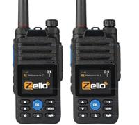 LUOTWO B5 Long Range Walkie Talkie with Zello 4G Nationwide Handheld Rapid Radios Unlimited Range Bluetooth Rechargeable Long Distance Network Walkie Talkie (2Pack)