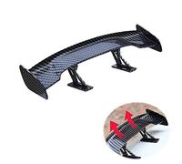 luou 1 Pack Universal Car Mini Spoiler Wing,Sports Car Mini Rear Wing Carbon Fibre Style Car Mini Tail Wing ABS Rear Wing Car Mini Novelty Spoiler,Stability Automobile Tail(Black)