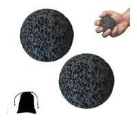 LUOWEINA Callus Ball For Hand，moon Grip Balls Callus Rock，Rock Climbing Grip Trainer,Skin Conditioning For Grips Endurance, Tough Callused Hands(2pcs-Black)