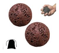 LUOWEINA Callus Ball For Hand，moon Grip Balls Callus Rock，Rock Climbing Grip Trainer,Skin Conditioning For Grips Endurance, Tough Callused Hands(2pcs-Red)