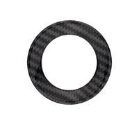 LUOWEINA Car Steering Wheel Logo Cover Trim Sticker, Fit For Volkswagen, Fit For Golf, 6 7 MK6 MK7 Jetta MK5 Passat B6 B7 Polo Touareg Skoda Octavia Fabia Steering Wheel Frame Guard(Carbon Fiber Style