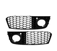 LUOWEINA Honeycomb Mesh Fog Light Open Vent Grill Intake Cover Grille Car Parts Fit For A4 B8 2009 2010 2011 2012 car Front End Bumper Grille(Black)