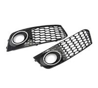 LUOWEINA Honeycomb Mesh Fog Light Open Vent Grill Intake Cover Grille Car Parts Fit For A4 B8 2009 2010 2011 2012 car Front End Bumper Grille(Silver)