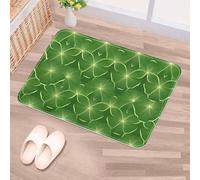 Luoweisi Clover Leaves Door Mat 50 x 80 cm, Non-Slip Machine Washable Entryway Rug, Dog Door Mat, Super Absorbent Entry Rug for Front Door, Back Door, Kitchen, Bathroom