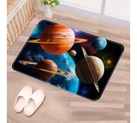 Luoweisi Door Mats Outdoor Indoor 90 x 60 cm, High Absorbent Non Slip Floor Mat Welcome Entrance Doormats Machine Washable Low Profile Doormat (Outer Space Planet)