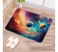 Luoweisi Door Mats Outdoor Indoor 90 x 60 cm, High Absorbent Non Slip Floor Mat Welcome Entrance Doormats Machine Washable Low Profile Doormat (Planet Outer Space)