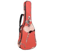 Luoweisi Guitar Bag Full Size, 39 40 41inch Acoustic Classical Guitar Gig Bag 10mm Thick Padded, Ballet Dancing Skeletons Guitar Case Waterproof with Pocket Adjustable Shoulder Strap, Shockproof