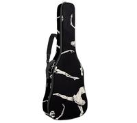 Luoweisi Guitar Bag Full Size, 39 40 41inch Acoustic Classical Guitar Gig Bag 10mm Thick Padded, Ballet Dancing Skeletons Guitar Case Waterproof with Pocket Adjustable Shoulder Strap, Shockproof