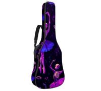 Luoweisi Guitar Bag Full Size, 39 40 41inch Acoustic Classical Guitar Gig Bag 10mm Thick Padded, Ballet Dancing Skeletons Guitar Case Waterproof with Pocket Adjustable Shoulder Strap, Shockproof