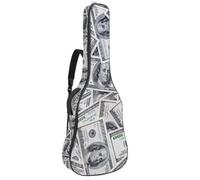 Luoweisi Guitar Bag Full Size, 39 40 41inch Acoustic Classical Guitar Gig Bag 10mm Thick Padded, Dollar Bills Guitar Case Waterproof with Pocket Adjustable Shoulder Strap, Shockproof