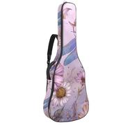 Luoweisi Guitar Bag Full Size, 39 40 41inch Acoustic Classical Guitar Gig Bag 10mm Thick Padded, Dragonfly Floral Guitar Case Waterproof with Pocket Adjustable Shoulder Strap, Shockproof