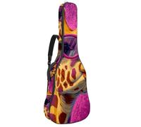 Luoweisi Guitar Bag Full Size, 39 40 41inch Acoustic Classical Guitar Gig Bag 10mm Thick Padded, Giraffe Sunglasses Guitar Case Waterproof with Pocket Adjustable Shoulder Strap, Shockproof