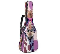 Luoweisi Guitar Bag Full Size, 39 40 41inch Acoustic Classical Guitar Gig Bag 10mm Thick Padded, Giraffe with Sunglasses Guitar Case Waterproof with Pocket Adjustable Shoulder Strap, Shockproof