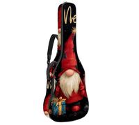Luoweisi Guitar Bag Full Size, 39 40 41inch Acoustic Classical Guitar Gig Bag 10mm Thick Padded, Gnome Happy New Year Guitar Case Waterproof with Pocket Adjustable Shoulder Strap, Shockproof