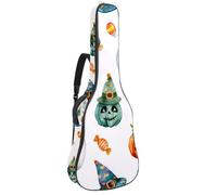 Luoweisi Guitar Bag Full Size, 39 40 41inch Acoustic Classical Guitar Gig Bag 10mm Thick Padded, Halloween Pumpkins Candy Guitar Case Waterproof with Pocket Adjustable Shoulder Strap, Shockproof