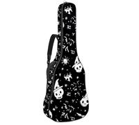 Luoweisi Guitar Bag Full Size, 39 40 41inch Acoustic Classical Guitar Gig Bag 10mm Thick Padded, Halloween Spider Skulls Guitar Case Waterproof with Pocket Adjustable Shoulder Strap, Shockproof