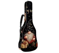 Luoweisi Guitar Bag Full Size, 39 40 41inch Acoustic Classical Guitar Gig Bag 10mm Thick Padded, Happy New Year Gnomes Guitar Case Waterproof with Pocket Adjustable Shoulder Strap, Shockproof