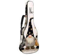 Luoweisi Guitar Bag Full Size, 39 40 41inch Acoustic Classical Guitar Gig Bag 10mm Thick Padded, Happy New Year Gnome Guitar Case Waterproof with Pocket Adjustable Shoulder Strap, Shockproof