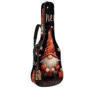 Luoweisi Guitar Bag Full Size, 39 40 41inch Acoustic Classical Guitar Gig Bag 10mm Thick Padded, Happy New Year Gnomes Guitar Case Waterproof with Pocket Adjustable Shoulder Strap, Shockproof