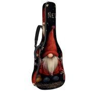 Luoweisi Guitar Bag Full Size, 39 40 41inch Acoustic Classical Guitar Gig Bag 10mm Thick Padded, Happy New Year Gnome Guitar Case Waterproof with Pocket Adjustable Shoulder Strap, Shockproof