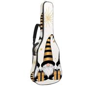 Luoweisi Guitar Bag Full Size, 39 40 41inch Acoustic Classical Guitar Gig Bag 10mm Thick Padded, Happy Gnomes Guitar Case Waterproof with Pocket Adjustable Shoulder Strap, Shockproof