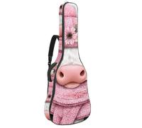 Luoweisi Guitar Bag Full Size, 39 40 41inch Acoustic Classical Guitar Gig Bag 10mm Thick Padded, Love Cow Farmhouse Plank Guitar Case Waterproof with Pocket Adjustable Shoulder Strap, Shockproof
