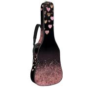 Luoweisi Guitar Bag Full Size, 39 40 41inch Acoustic Classical Guitar Gig Bag 10mm Thick Padded, Love Hearts Guitar Case Waterproof with Pocket Adjustable Shoulder Strap, Shockproof
