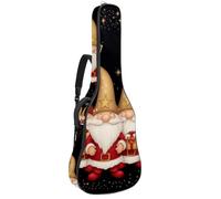 Luoweisi Guitar Bag Full Size, 39 40 41inch Acoustic Classical Guitar Gig Bag 10mm Thick Padded, New Year Gnome Guitar Case Waterproof with Pocket Adjustable Shoulder Strap, Shockproof
