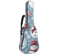 Luoweisi Guitar Bag Full Size, 39 40 41inch Acoustic Classical Guitar Gig Bag 10mm Thick Padded, Snowman Candy Christmas Guitar Case Waterproof with Pocket Adjustable Shoulder Strap, Shockproof