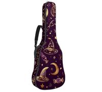 Luoweisi Guitar Bag Full Size, 39 40 41inch Acoustic Classical Guitar Gig Bag 10mm Thick Padded, Witch Pumpkin Candy Guitar Case Waterproof with Pocket Adjustable Shoulder Strap, Shockproof