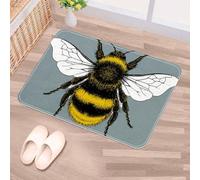 Luoweisi Indoor Door Mats Bee, 50 x 80 cm Door Mat Non slip Backing, Dirt Trapper Mat Absorbent Non-Slip Doormat for Entrance, Inside, Kitchen, Front Back Door